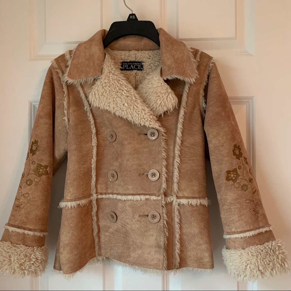 Girls Faux Shearling Coat Size 7
